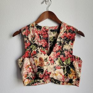 ZARA Floral Crop Top